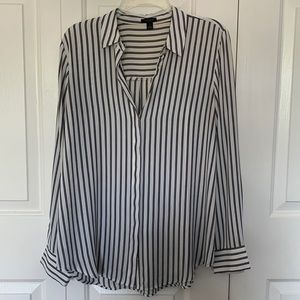 Ann Taylor Blouse/Shirt - Size M - Black/White